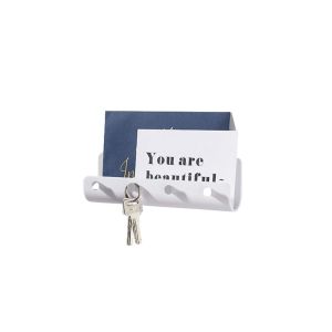 Porte-Cl&eacute;s Mural Adh&eacute;sif &Agrave; 4 Crochets Pour Cl&eacute;s, Masques, Portefeuilles Et Autres - - Neuf