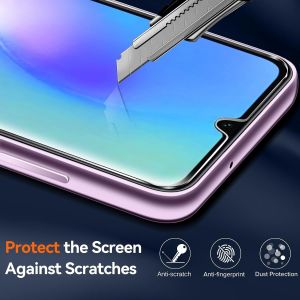 Kwex-Anti-Jaunissement Hd Clair Coque Pour Samsung Galaxy A05s Avec 2 Pi&egrave;ces Verre Tremp&eacute;, [Protection Militaire] Transparente &Eacute;tui De Protection Antichoc Mince Bumper Housse - Neuf