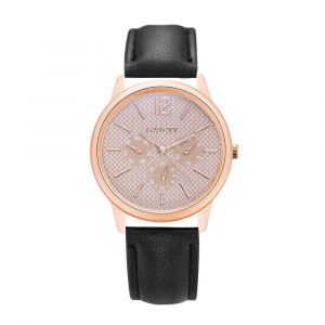 Gaiety Femmes Filles Mode En Cuir Bande Cadran Montre Analogique Quartz Montre-Bracelet (Noir) - Neuf