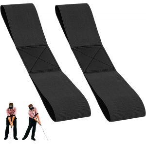 2 Pi&egrave;ces Golf Ceinture De Correction,Bras Golf Swing Trainer,Aide &Agrave; Entra&icirc;nement Au Swing De Golf,Entra&icirc;neur De Swing De Bracelet Pour Tous Les Golfeurs,Am&eacute;liorer Leur Posture De Swing - Neuf