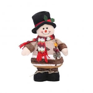 D&eacute;coration de table de poup&eacute;e de No&euml;l, d&eacute;coration de f&ecirc;te &agrave; domicile, cadeau de vacances, jouet pour enfants (bonhomme de neige, position al&eacute;atoire de la d&eacute;coration du chapeau)-YH239901 A - Neuf