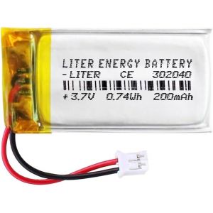Batterie 302040 LiPo 3,7 V 200 mAh 0,74 Wh Rechargeable Connecteur PH2.0 (JST-PHR-02) Type B Lithium : Assurez-vous que la polarit&eacute; de l'appareil correspond &agrave; la batterie 42 x 20 x 3 mm (PH2|200mAh - Neuf