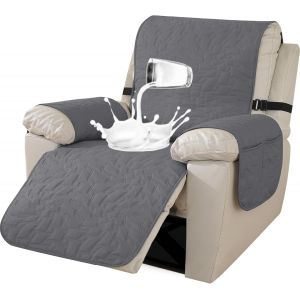Ulteronixshop-Housse Fauteuil Relax Electrique, Housse De Fauteuil 1 Place, Housse pour Canap&eacute; Relax Antid&eacute;rapant, Housse De Fauteuil Relax Inclinable Electrique Imperm&eacute;able (1 Place, Gris Clair) - Neuf