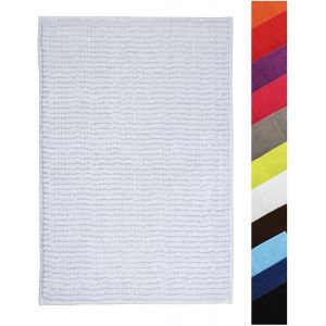 KAL-Tapis De Bain Tapis De Douche U201EchenilleU201C Poils Longs Microfibres Moelleux Anti-Dérapant 60X90 Cm Blanc - Neuf
