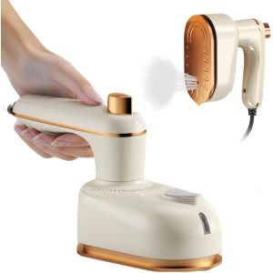 MEVRONISSHOP-Steamer Fer &agrave; repasser &agrave; vapeur de voyage, avec r&eacute;servoir d'eau de 50 ml, mini fer &agrave; repasser de voyage pliable, chauffage rapide en 10 secondes, pour la maison, le voyage - Neuf