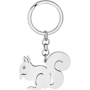KAL-Écureuil Porte Clés En Acier Inoxydable Écureuil Cadeaux Pour Les Femmes Filles Clé De Voiture Sac À Dos Bijoux Femme - Neuf