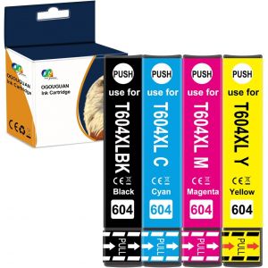 ERYI-604 Xl Multipack Compatible Cartouch D'Encre Remplacement Pour 604Xl Pour Expression Home Xp-2205 Xp-4200 Xp-3200 Xp-3205 Xp-2200 Xp-4205 Workforce Wf-2935 2930 2910 2950Dwf (4 Pack) - Neuf