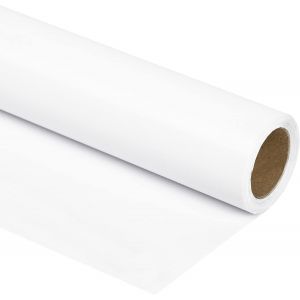 Papier Cadeau Brillant Blanc-Mini Rouleau-Couleur Unie Pour Mariage,Anniversaire,Douche,F&eacute;licitations Et Cadeaux De Vacances-44,5 Cm X 10 M - Neuf