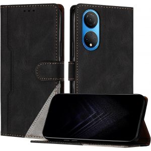 KAL-&Eacute;tui Pour Huawei Honor X7 4G, Housse En Cuir Pu Avec [Protection Antichoc Tpu] [Fonction Support] [Porte-Cartes ] Antichoc Magn&eacute;tique Coque Pour Honor X7 4G - Noir - Neuf