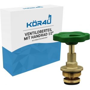 Kalanka-T&ecirc;te De Soupape Avec Volant Vert, 1/2"", Laiton, (1/2"") - Neuf