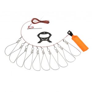 Verrou De Peche Pour Poissons Vivants Avec Flotteur En Mousse, Fil D'acier, Kit De Fixation Pour La Peche En Plein Air, 10 Boucles - Neuf