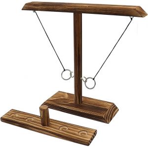 Mdy-Hook Toss Game, Jeu De Lancer D'anneaux À Crochets, Échelle De Tir En Bois Faite À La Main, Crochet De Lancer Et Jeu De Bataille D'anneau, Jeu De Bataille De Lancer De Crochet, For Family - Neuf