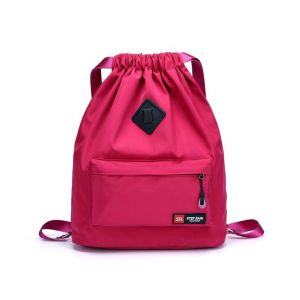 Sac &agrave; dos de sport rose polyvalent avec cordon de serrage &iquest; Sac de sport et de plein air l&eacute;ger et r&eacute;sistant &agrave; l'eau pour un style de vie actif - Neuf