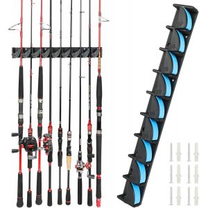 Lbgwp60-Portecanne À Pêche, Support Canne À Pêche Verticaux À Montage Mural Pour Garage, 9 Combinaisons De Cannes À Pêche Support Pour Cannes À Pêche Pour Garage, Bateaux - Neuf