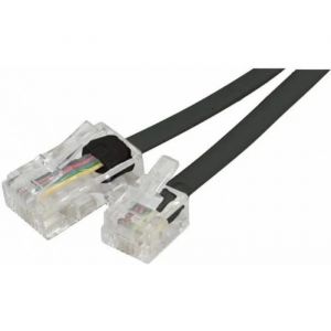 Cable RJ45 RJ11 t&eacute;l&eacute;phone 2m noir - c&acirc;ble t&eacute;l&eacute;phone RJ45 RJ11 2m noirPermet de raccorder votre t&eacute;l&eacute;phone ou modem ADSL a une pris... - Neuf