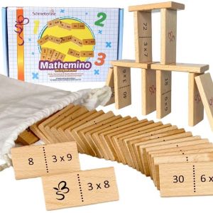 Eryi-® Domino De Mathématiques 1 X 1 Pour Apprendre En S'amusant, Jeu De Calcul Amusant À Partir De 7 Ans (2e Et 3e Classe) Jeu De Mathématiques Mathemino (Petite Table De Multiplication) - Neuf