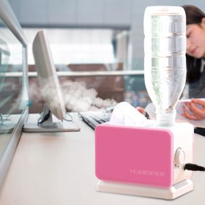HJLIAN Mini humidificateur d'air ultrasonique pour bouteille d'eau, pour la maison ou le bureau, prise chinoise 100-240 V (rose) - Neuf