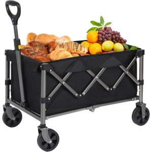Checarzhn--No1-Chariot Pliable Pour Chien Avec Extrémité Arrière Extensible, Très Résistant, 85 L, Grand Chariot Utilitaire Pliable Avec Roues Pour Le Camping, Le Sport, Le Shopping - Neuf
