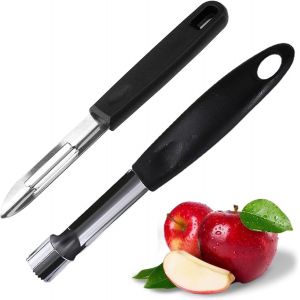 Lbgwp60-Ensemble 2 Pièces Eplucheur/Vide Pomme Econome Legumes Eplucheur De Pomme Acier Inoxydable Durable Vegetable Peeler Pour Cuisine Domicile Haut De Gamme Eplucheur Légumes Et Épluche Fruits - Neuf