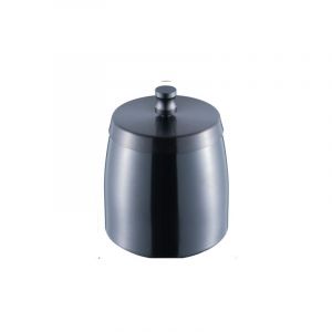 Cendrier coupe-vent personnel monobloc noir (avec couvercle), cendrier en acier inoxydable avec couvercle, cendrier intérieur antidérapant, cendrier portable pour balcon de jardin - Neuf