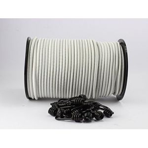 Eryi-8 Mm Expander Corde Blanc 20 M + 10 Crochet Spiralé Corde Élastique Planifier Corde Crochet Corde - Neuf