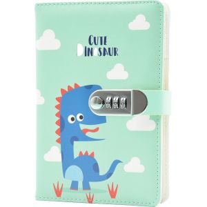 145x210mm, Créatrice De Cuir D'unité Centrale De L'écriture De Journal Pour Ordinateur Portable(Bleu), A5 Journal Avec Le Code Journal De Voyage De Bloc-Notes Avec Serrure À Combinaison - Neuf