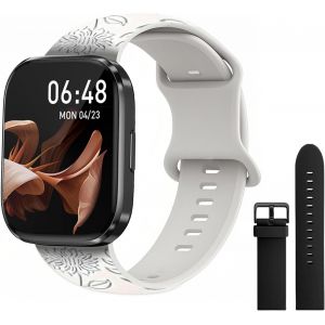Kalanka-Montre Connectée Homme Femme, 2.1"" Smartwatch Avec 113+ Modes Sportifs, Etanche Ip68 Montre Connectée Sport Avec Podometre/Cardio/Moniteur De Sommeil Pour Ios/Android¿Blanc Sculpté¿ - Neuf
