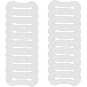 20pcs Adaptateur De Bouton De Manchette En Plastique Blanc Pour Chemises Habillées Françaises Pour Hommes (10pairs) - Neuf