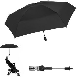 Asfasfq-Parasol Universel Avec Protection Uv Upf50+ - Pliable - Avec Pince De Fixation Réglable - Diamètre : 90 Cm - Neuf