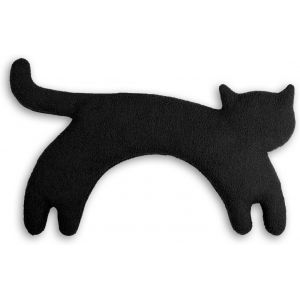 Coussin Chauffant - Bouillotte Micro-Ondes - Animal : Chat Noir - Bouillotte Graines De Blé Bio Souple - Idéal Pour Se Réchauffer En Hiver Et Tensions Au Niveau Cou, Épaules, Nuque - Neuf