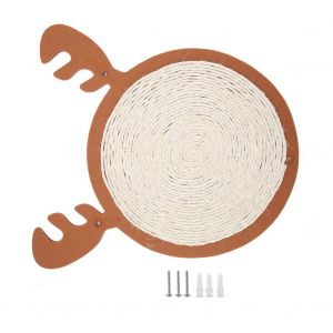 Hjlian Tapis A Gratter En Corde De Sisal Avec Motif De Bois De Cerf Pour Chat (Marron) - Neuf