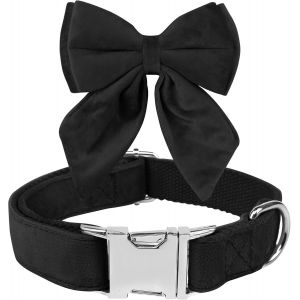 Eryi-Noeud Papillon Chiens, Collier Pour Chien Velours, Confortable Collier Chienn?ud Papillon Chiens Amovible Et Réglable Pour Mariages, Anniversaires, Festivités (Ferreux, Xl) - Neuf