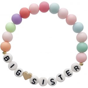 Kal-Grand Bracelet Pour Soeur - Cadeau Pour Soeur - Fabriqu&eacute; &Agrave; La Main - Couleurs - Bracelet &Eacute;lastique Pour Enfants - Cadeau D'anniversaire De Petite Soeur - Neuf