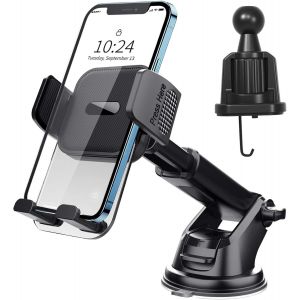 KALANKA-Support de t&eacute;l&eacute;phone portable pour voiture 3 en 1 - Ventouse puissante et a&eacute;ration - Support pour grille d'a&eacute;ration, tableau de bord, pare-brise, rotatif &agrave; 360 &deg; - Universel - Pour iPhone 16 - Neuf