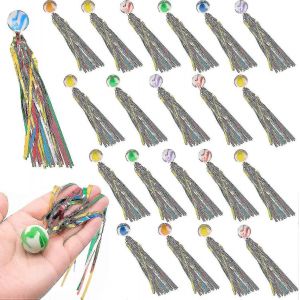 Balles rebondissantes pour enfants,20 balles rebondissantes avec des rubans color&eacute;s,jouet de balle en caoutchouc pour sacs de f&ecirc;te,cadeaux de f&ecirc;te,f&ecirc;te d'anniversaire d'enfants - Neuf