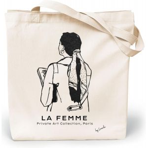ERSHI-Tote Bag Femme - Sac Cabas Femme Original - Tote Bag Coton 100% Grand Tote Bag 35 x 42 x 8 cm - Sac Fourre Tout Femme en Toi[2 - Neuf