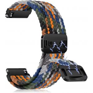 Kal-Tressé Bracelet Montre En Nylon Pour Homme Et Femme, Bracelet De Remplacement Elastique Avec Boucle Magnétique Réglable Pour Montres,18mm 20mm 22mm Au Choix - Neuf