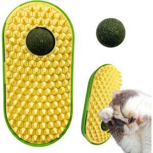 Letnerny-Herbe &Agrave; Chat &Agrave; L&eacute;cher, Jouets De Boule D'herbe &Agrave; Chat, Catnip Ball, Boule Herbe A Chat Murale Jouet Pour Chat, Jouets Catnip Comestibles Pour L&eacute;cher Et Masser Les Chats - Neuf