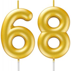 Chenquansarl-Bougie Dor&eacute;e En Forme De Chiffre 3d Pour D&eacute;coration De G&acirc;teau D'anniversaire, Anniversaire De Mariage, Fournitures De C&eacute;l&eacute;bration - Neuf