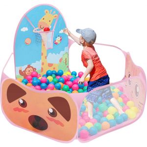 Kal-Piscine &Agrave; Balles Enfant, Tente A Balle Pour B&eacute;b&eacute;,120 X 102 X 74cm Tente De Jeu Int&eacute;rieur Et Ext&eacute;rieur Transportable Avec Sac De Rangement (Balles Non Comprises) - Neuf