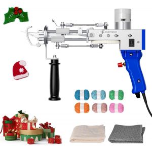 Tufting Gun Set Pistolet À Touffeter Électrique, 7-21Mm 2In1 Bricolage À Domicile ,Avec Fil De Laine Et Tufting Toile Et Aux Débutants Pour Artisanat Tapis Vêtements[MAC920351] - Neuf