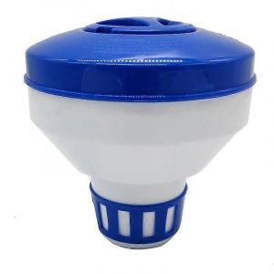 1 PCS Distributeur de chlore de piscine de luxe Piscines creus&eacute;es et hors sol Bleu et blanc - Neuf