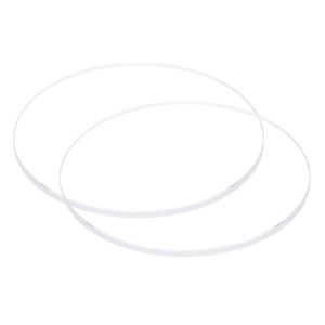 Kal-2pcs Verre De Montre En Cristal Transparent 36mm De Diamètre, 2mm D'épaisseur, Rond, Plat, En Verre Minéral À Haute Transmittance, Pièce De Rechange Pour Réparateur De Montres - Neuf