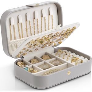 Kalanka-Boîte À Bijoux De Voyage, Boîte À Bijoux Pour Femme, Organisateur De Bijoux, Boucles D'oreilles, Étui De Voyage, Cadeau Pour Femmes Et Filles - Neuf