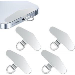 MAA-Patch pour Cordon de Téléphone Portable, 2PCS Téléphone Cordon Patch, Métal Patch Portable Métal Patch Universel pour Cordon de Téléphone pour Étuis de Téléphone Portable - Neuf
