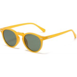 Tianyi-Lunette De Soleil Polarisée Ronde Homme Femme Vintage Rétro Lunettes De Soleil Femme Polarisées Protection Uv400 - Neuf