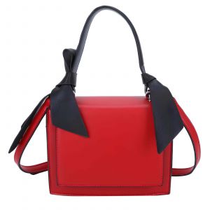 Sac &agrave; Main pour Femme Mignonne avec N?uds D&eacute;coratifs et Rabat Rigide Gallantry Rouge - Neuf