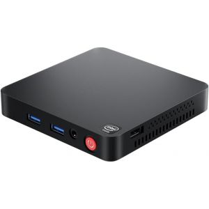 CHECARZHN--NO1-T4 Pro - Mini Pc Ultra-Compact Avec Windows 10 Pro, Intel Celeron N3350, Uhd 4K, 4 Go Lpddr3, Mémoire 64 Go Emmc, Wi-Fi 5 Ac Dual Band, Gigabit Ethernet Lan, Bluetooth 4.0, Dual Hdmi, - Neuf
