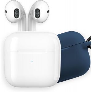 KALANKA-apm Ecouteurs Bluetooth sans Fil, Boîtier de Charge, Ecouteur sans Fil, Son Stéréo, Oreillette Main Libre, Coque Silicone Bleu Nuit, Casque Audio, Compatible PC Smartphone Tablette, Blanc, 60 - Neuf