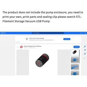 MEVRONISSHOP-Accessoires d'imprimante 3D Mise &agrave; niveau du filament Stockage sous vide Kit de pompe USB : 20 sacs de scellage d'&eacute;vacuation et pompe automatique Mat&eacute;riau sans pression Bo&icirc;tier pour - Neuf